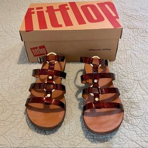FitFlop tortoise shell sandals, like new
